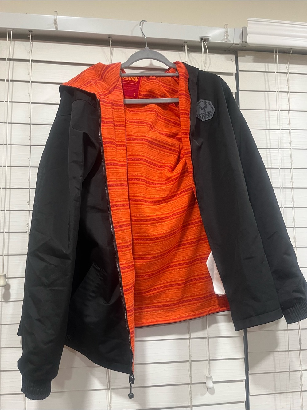 Hot Topic Orange and Red Striped Shirt